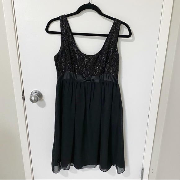 Betsey Johnson Dresses & Skirts - Betsey Johnson Silk Sequin Evening Dress, Black-6